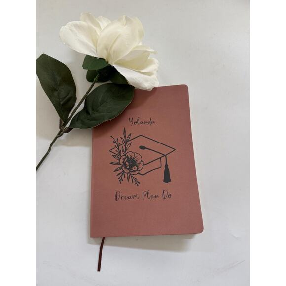 Floral Graduation Cap Journal Customizable Name - Picture 1 of 10